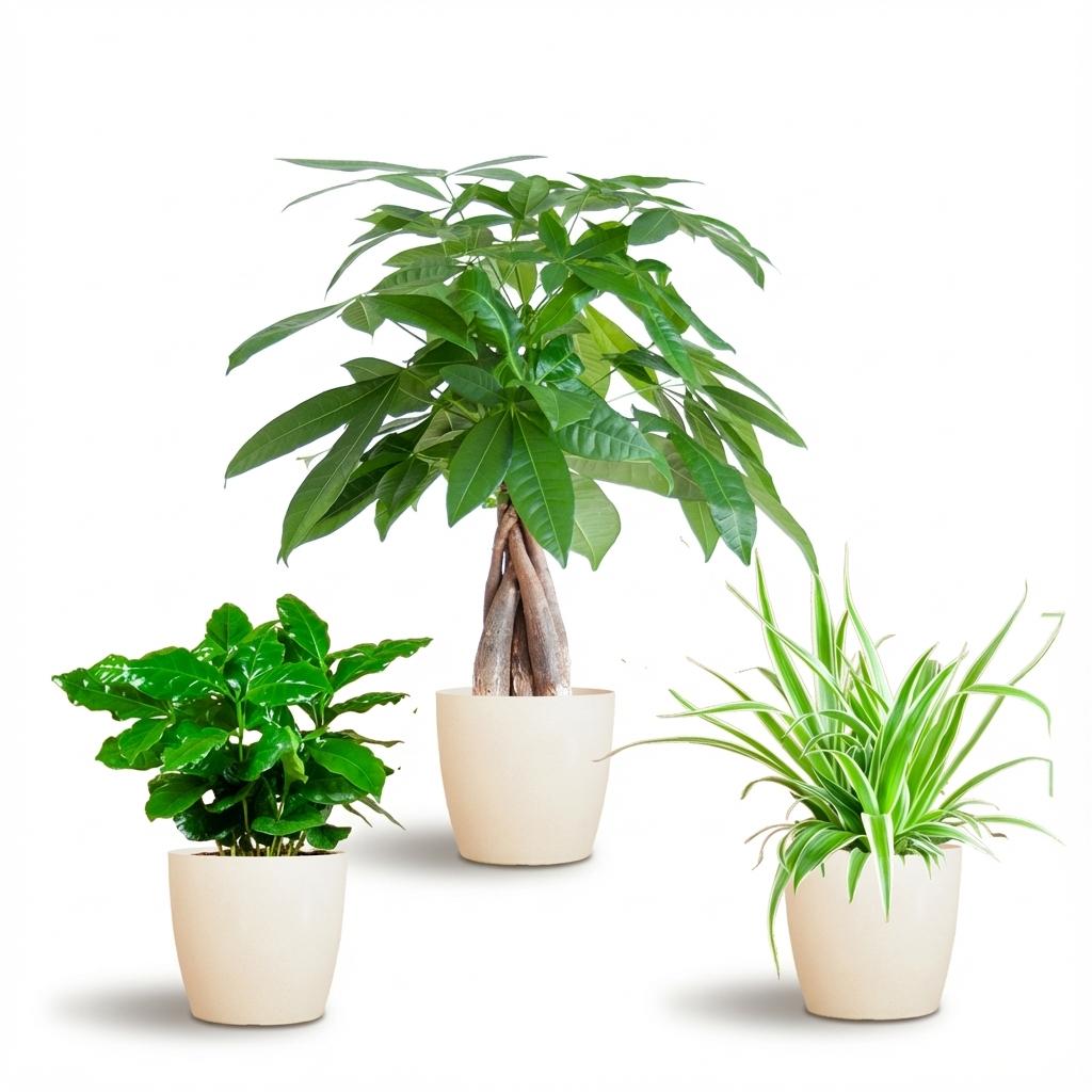 Pet-Friendly Plant Set – White pot – Ø12 cm