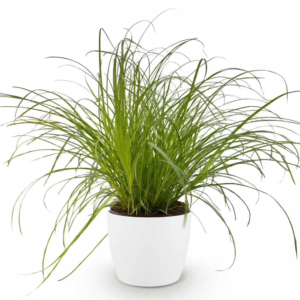 Cyperus alternifolius Zumula – Cat Grass – Pet-Friendly – Includes White Pot – Pot size 12 cm – Height 20 cm
